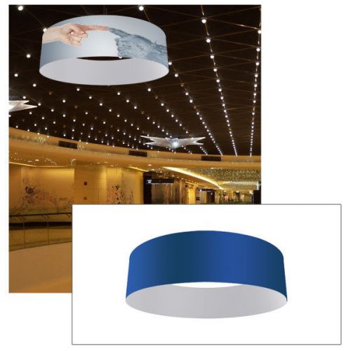 10ft ceiling banner display circle hanging sign with stretch fabric graphics for sale