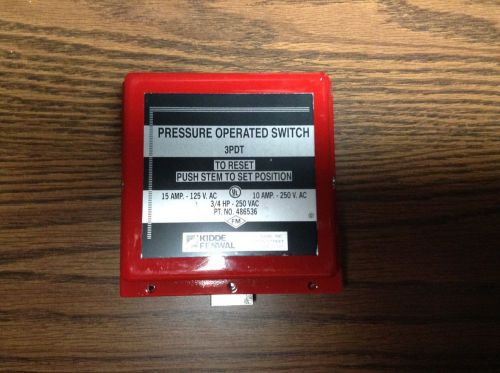 NEW KIDDE FENWAL Pressure Operated Switch 10-15AMP 125-250VAC 3PDT 486536