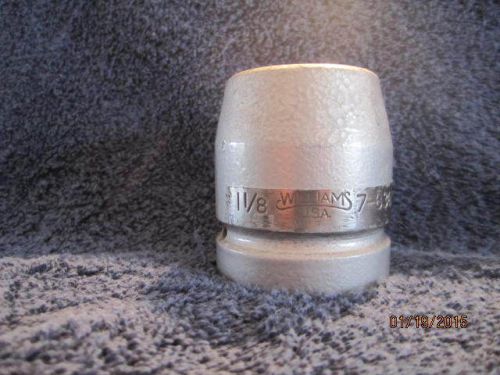 Williams tools 6 point shallow impact socket 1-1/8 &#034; 1&#034; drive #7-636  usa  made for sale