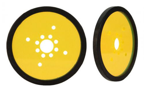 Pair of 4&#034; Diameter Precision Disk Wheels - Transparent Yellow (595733)