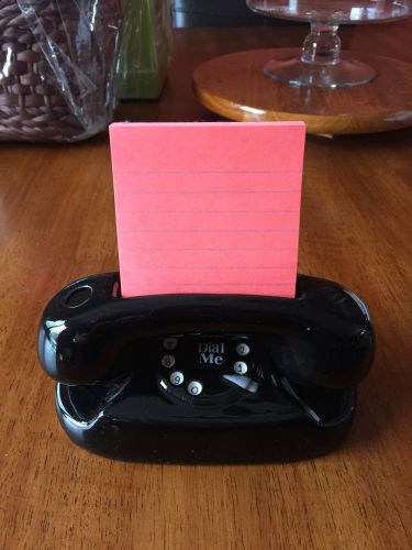 Ceramic vintage phone note pad holder and pen or pencil holder