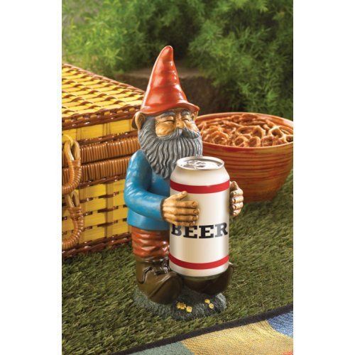 Beer Can Holder Gnome Statue