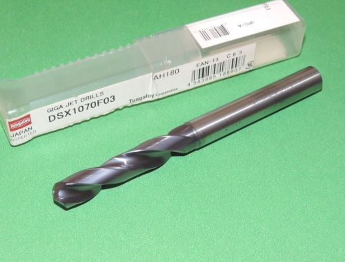 Tungaloy 10.7mm Solid Carbide Coolant Fed Drill 3xD TiALN (DSX1070F03) GIGA JET