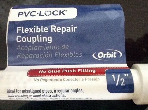 Orbit pvc-lock 1/2&#034; flexible repair coupling #33784 - free shipping for sale