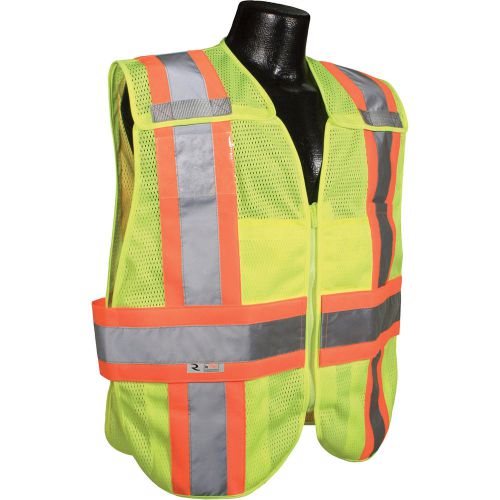 Radians class 2 breakaway expandable 2-tone safety vest -lime xl/2xl #sv24-2zgm for sale