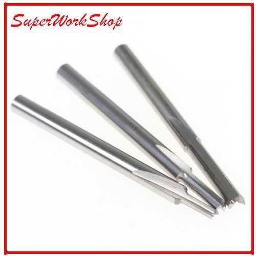 5x 1/8&#039;&#039; Carbide Double Two Flute Straight Router Bits EndMill CED 1.5mm CEL 6mm