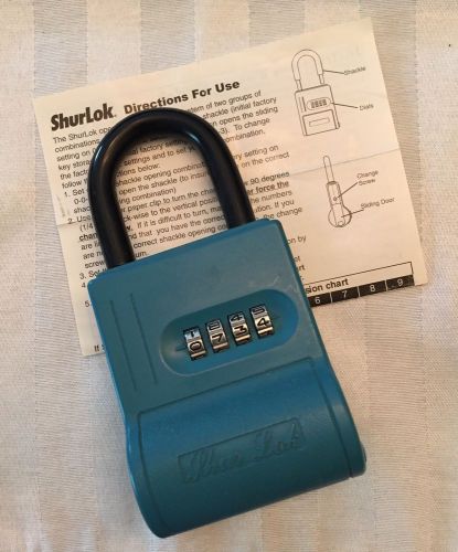 SHURLOK REALTOR LOCKBOX - 4 CODE COMBINATION - HIDE A KEY SECURELY