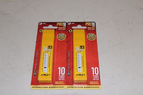 Lot of 2 OLFA LB-10B PRO18mm Heavy Duty Snap Off Replacement Blades #5009