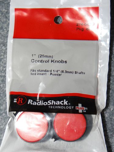 40 (20 PACK OF 2) 274-0433 RADIOSHACK 1&#034; CONTROL POINTER KNOBS 1/4&#034; SHAFT RED