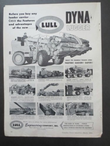 Dyna Lugger Log Loader Vintage 1964 Magazine Ad