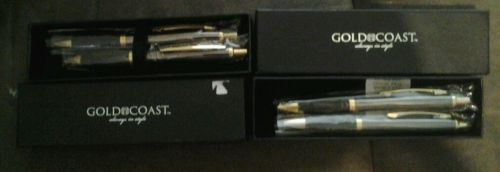 Deluxe Gold Coast Pen Gift Set - 2 Sets of 2 Each - Ships Free!