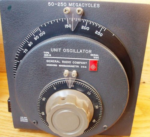 General Radio Oscillator Model 1215-B 50-250 Megacycles.