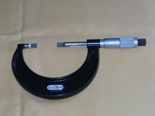 STARRETT ##486P-2 BLADE TYPE MICROMETER WITH NON ROTATING SPINDLE