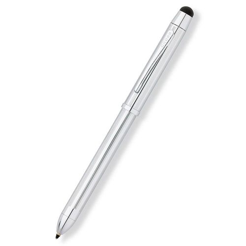Cross Tech3+ Multifunction Pen with Stylus, Lustrous Chrome  (AT0090-1)