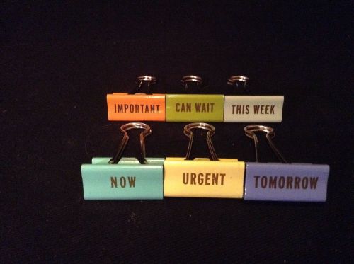 Reduced! Lot Of 6 ~ Clever Sayings Paper Clips Medium ~ Size Clips ~ Very Cute!