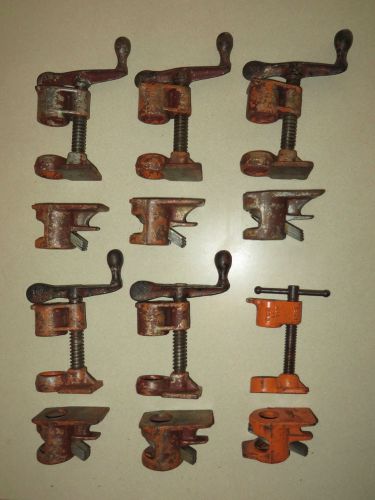 Lot of 6 pony pipe clamps  -  1&#034; 503 501 &amp; 7/8&#034; 5203 5201 for sale