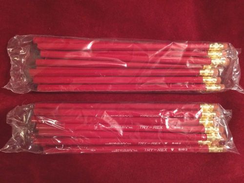 24 VINTAGE SEALED TRY-REX. BR46-2  PENCILS UN-SHARPENED USA MOON  PRODUCTS INC.