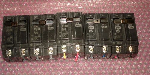 Lot of 5 GE 30A 2 Pole Unit Electrical Circuit Breaker RT-690 Type THQL