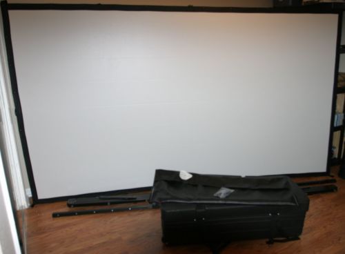 Da-lite 88608k fast-fold deluxe projection screen (69 x 120&#034; 16:9)  w/ da-mat for sale