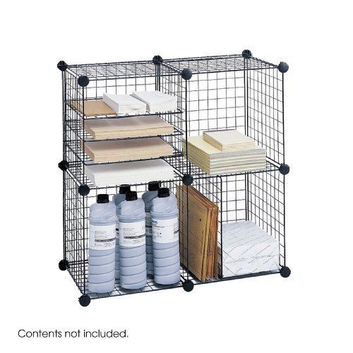 Safco Products Wire Cube Storage Set  Black  5279BL       M9