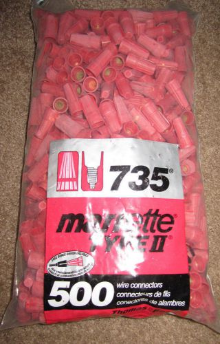 New Bag of 500 count Marrette 735 type 2 wire nuts