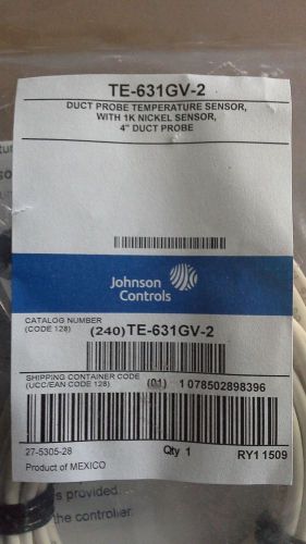 Johnson Controls TE-631GV-2  4&#034; Nickel 1K Duct Temperature Sensor