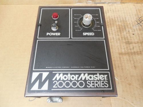 Motor Masters 20000 Series Speed Controller MM21111A 1PH 115 VAC 100 VDC Used