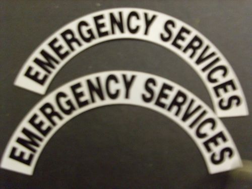 CRESCENTS  PAIR EMERGENCY SERVICES  FOR FIRE HELMET OR HARDHATS