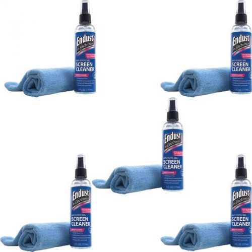 Endust 12275 Lcd And Plasma Screen Gel Cleaner With Microfiber Towel 5 Pk NEW