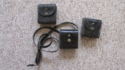 Three Blasting Galvenometer Leather Cases-No Galvenometer-Underground Mining