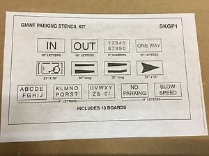 Fox Valley Parking Lot Stencil and Handicap Stencil Kit reusable