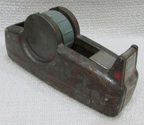 Primitive old Scotch brand 3&#034; core up to 1&#034; wide vintage tape dispenser FREE S/H