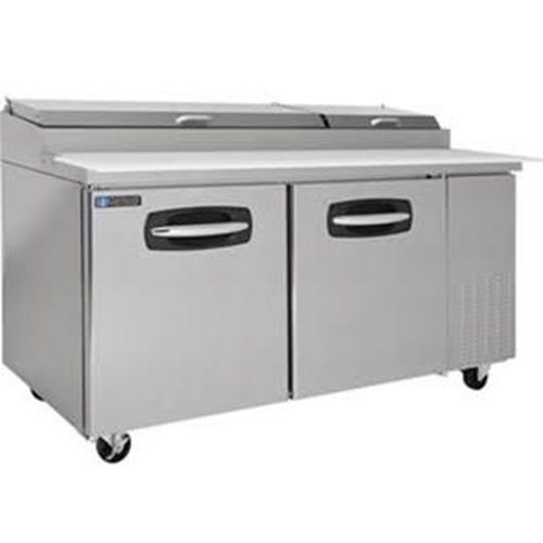 MasterBilt MBPT67-003 Fusion™ Refrigerated Pizza Prep Table two-section 17.8...