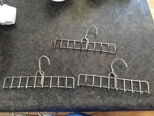 STAINLESS STEEL SMOKEHOUSE BACON HANGERS 10 INCH 10 PRONG (2 HANGERS)