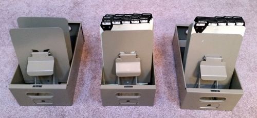 Posting Tray with Index Cards, Used, Set of Three