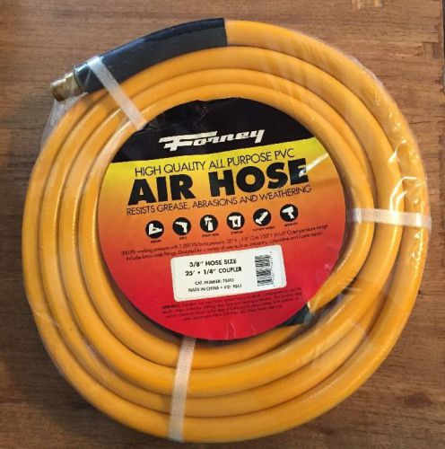 Forney 75410 Air Hose, Yellow PVC with 1/4-Inch Male NPT Fittings On Both Ends