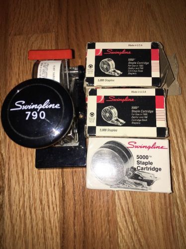 Swingline Stapler &amp; 3 - 5000 Staple Cartridges Zephyr 1500 &amp; 790 Desk  #50050