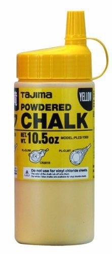 Tajima PLC2-Y300 Yellow Ultra Fine Snap Line Chalk, with easy fill nozzle 10.5