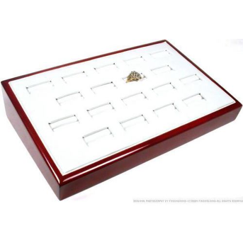 18 Ring Rosewood Tray Jewelry Counter Showcase Display