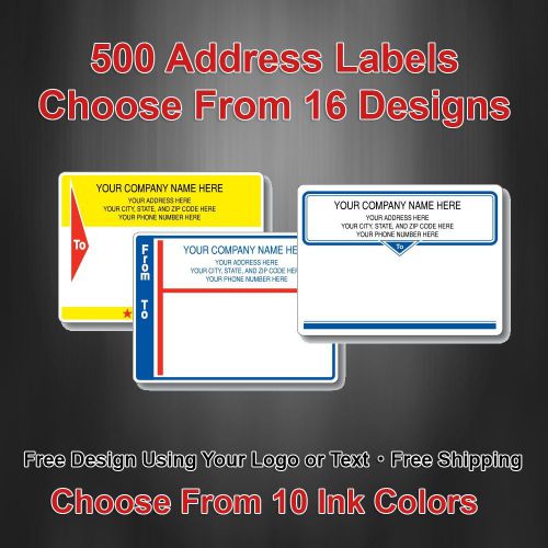 500 custom address labels - 4&#034; x 2-15/16&#034; on rolls for sale