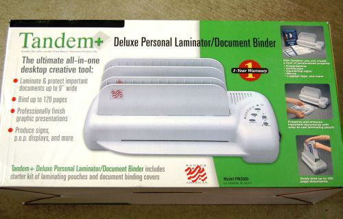 Banner American PM2000 Tandem+ Deluxe Laminator / Document Binder $200+ Retail!