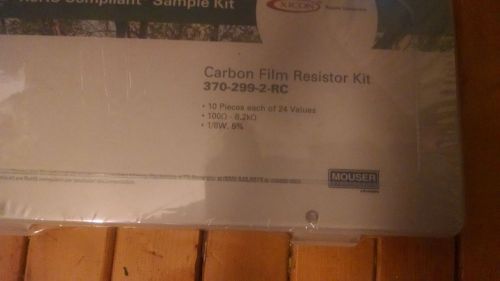 Xicon carbon film resistor kit 370-299-2-rc 10-820 ohm 10 of each 240 pieces nib for sale