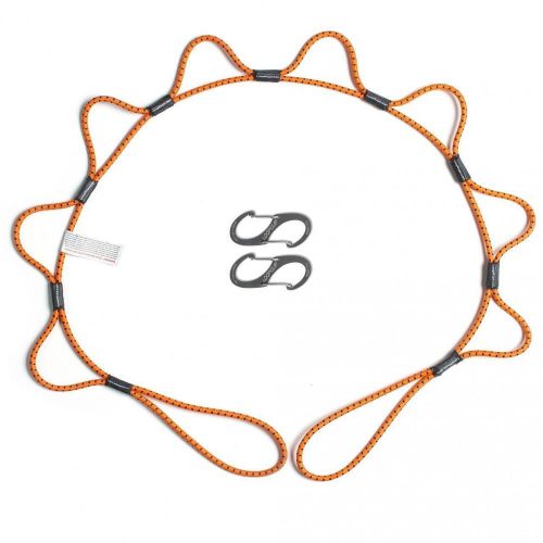 Looprope 5 FT Orange/Black w/2 Loopclips Adjustable No Knots or Tangles 5LRO-C-C