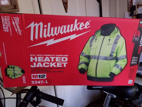 Milwaukee m12 high visibility heated jacket size large for sale