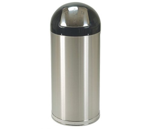 Tough Guy 12 Gallon Round Stainless Steel Trash Can, Side Opening, NEW (IO4)