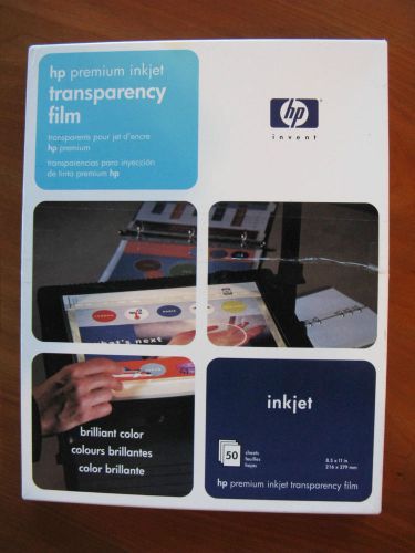 Open Box w/ 64 Sheets HP C3834A Premium Inkjet Transparency Film - made in Italy