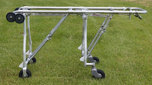 Metal industrial gurney stretcher desk table base steampunk transport work cart for sale