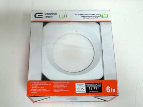 Commercial Electric T60 6 in. White Recessed LED Trim