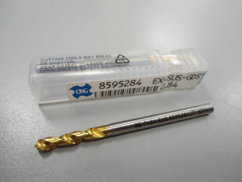 OSG Screw Machine Length Drill Bits 2.84mm 0.1118&#034; 130d V-HSS TiN Qty 2 [Z13]