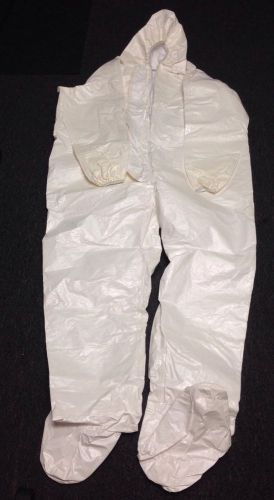 1pc. lakeland tychem sl coverall w/elastic wrists &amp; attached hood/boots 4x for sale